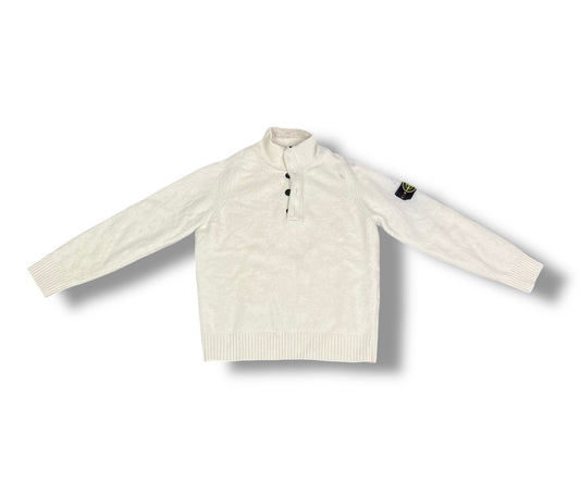 Stone Island 1/4 zip Sweater aus Lammwolle