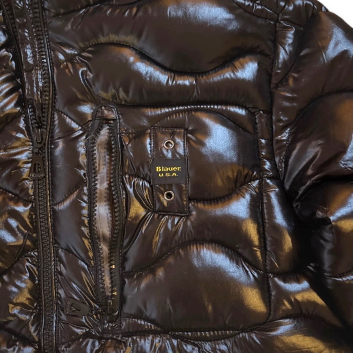 Blauer Pufferjacket M