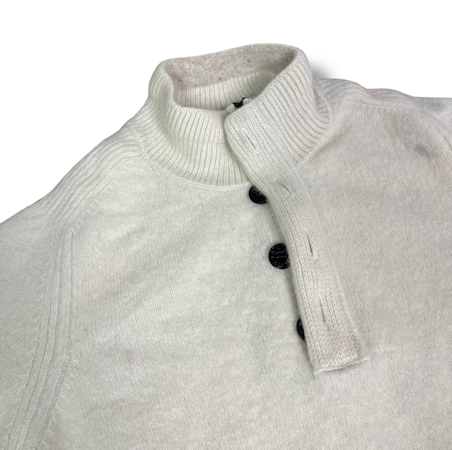 Stone Island 1/4 zip Sweater aus Lammwolle