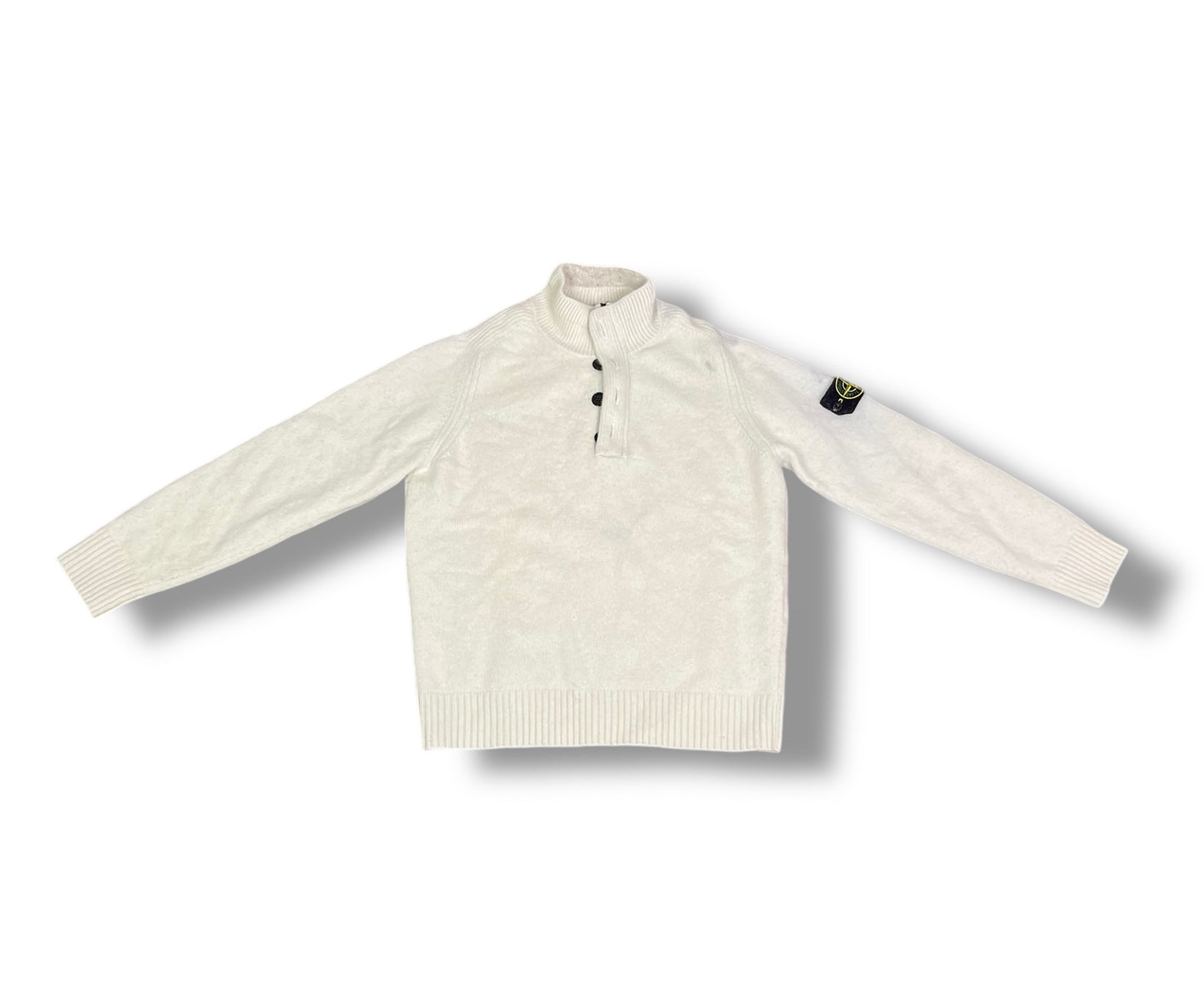 Stone Island 1/4 zip Sweater aus Lammwolle