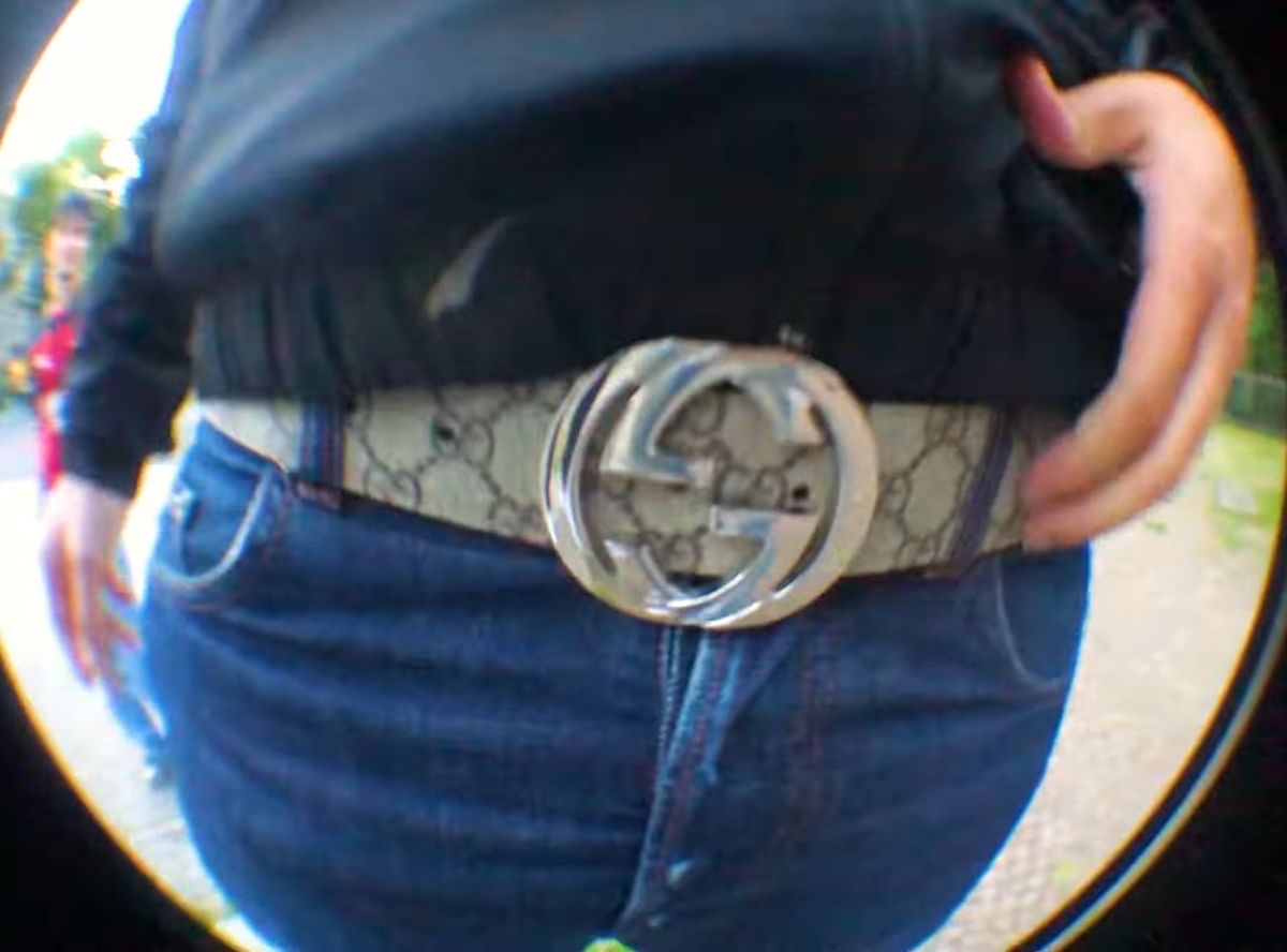 Gucci monogram belt