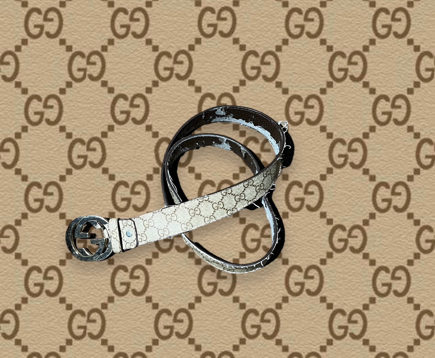 Gucci monogram belt